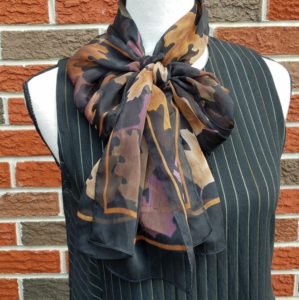 ❤Sheer Leaf scarf